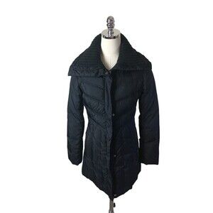 Cole Haan Winter Coat Women's Size Small Black Feather / Down Stuffed Quilted